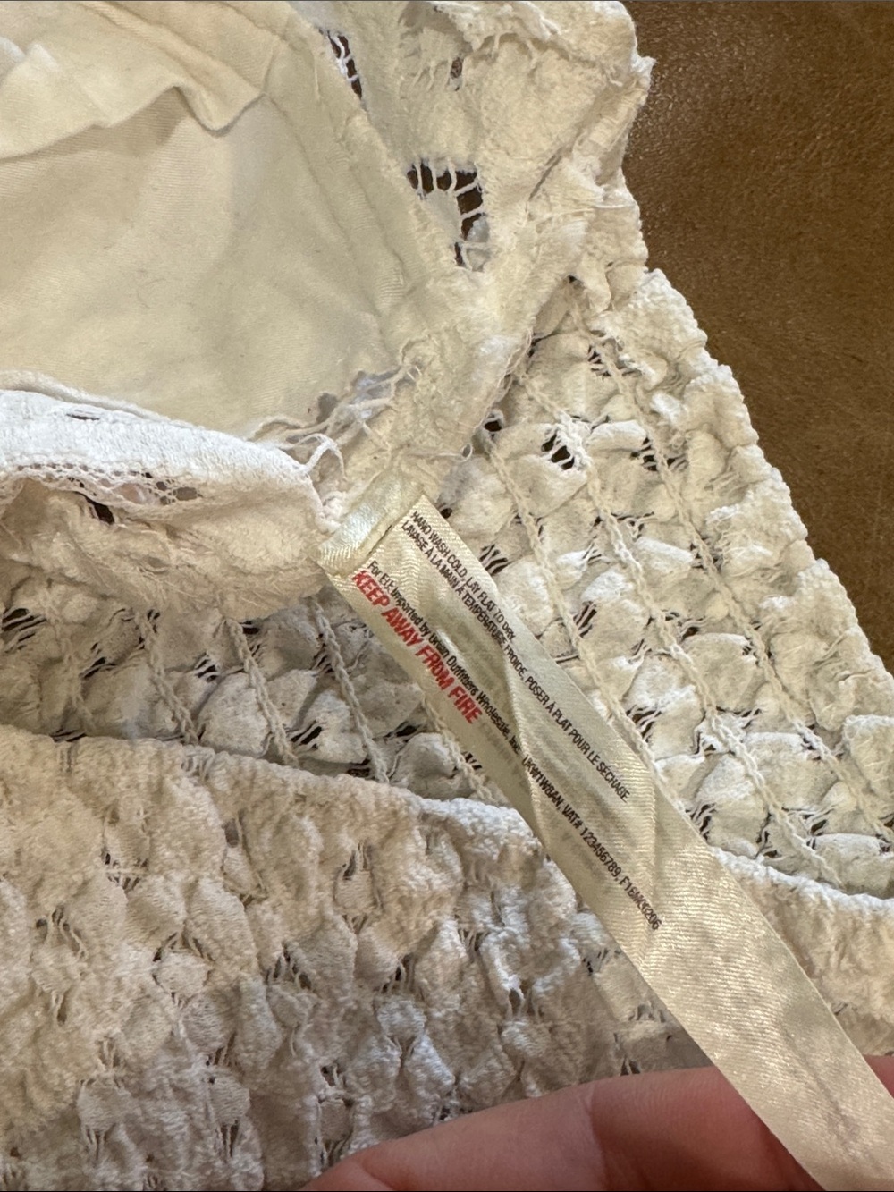 Free People Adella White Floral Lace Bralette with Double Straps Medium - Picture 9 of 9